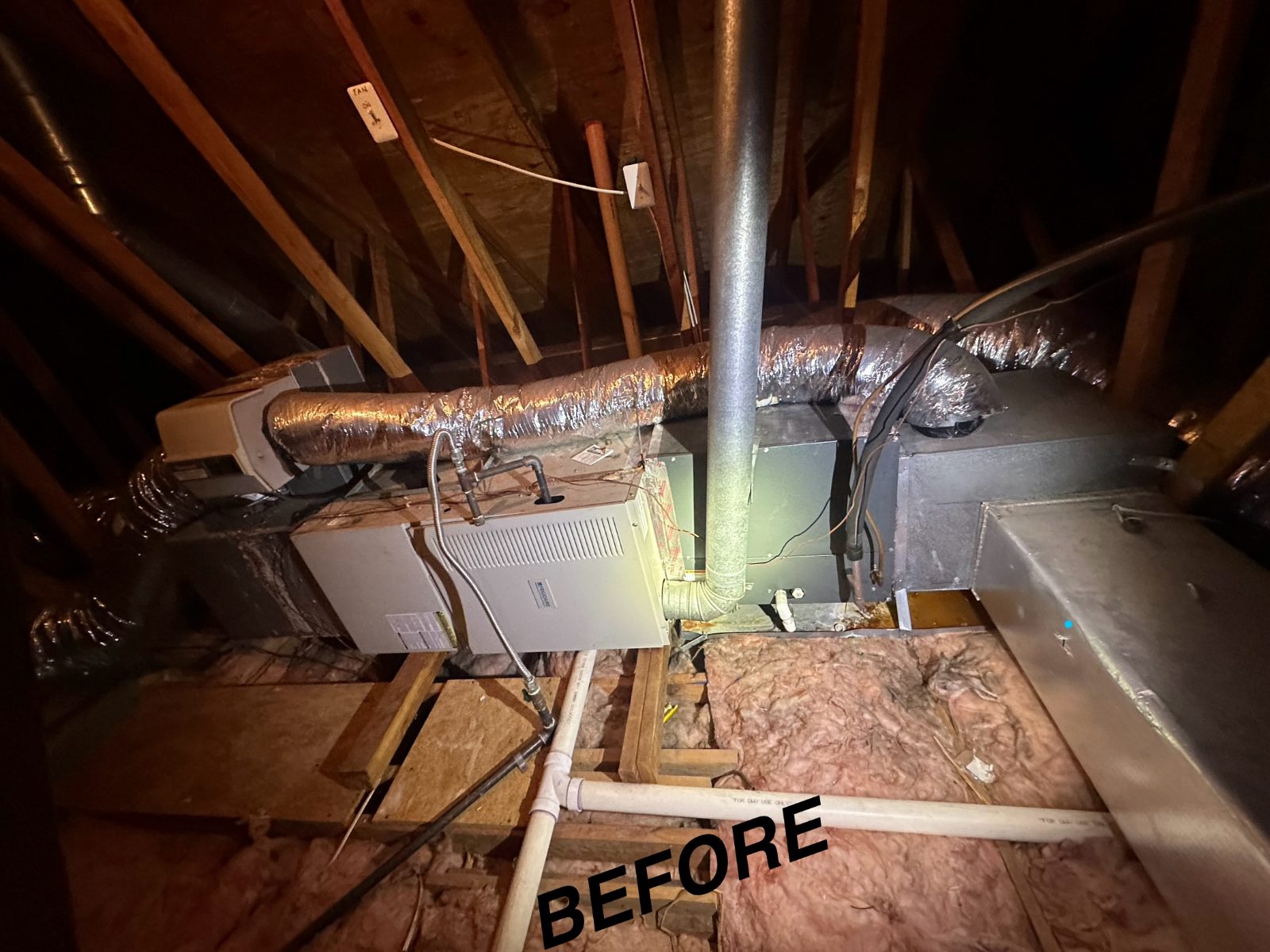 Attic ductwork replacement before