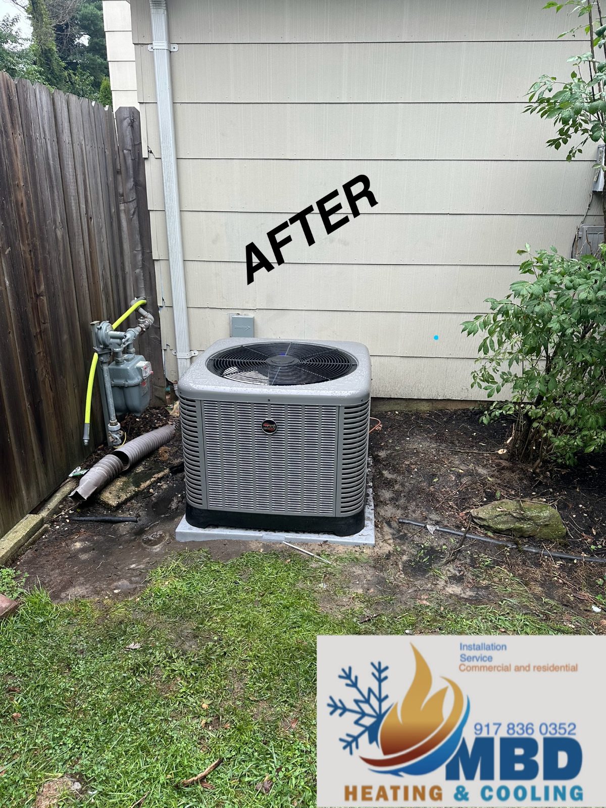 Outdoor unit after replacement